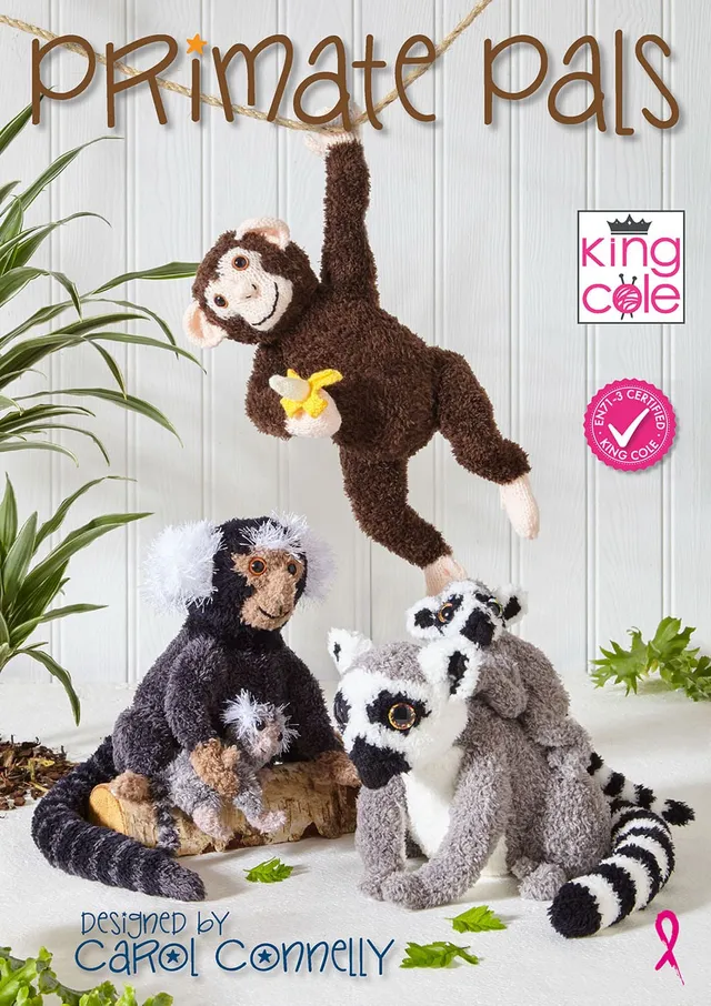 king-cole-primate-pals-book-1-strickanleitung-affen image 1