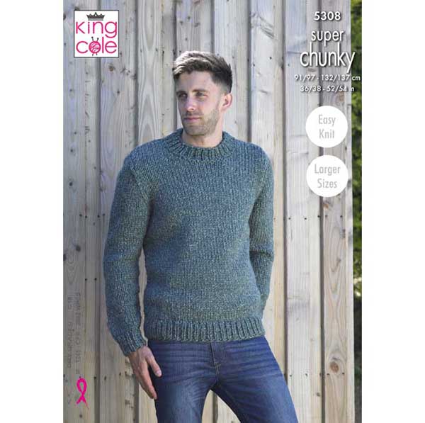 king-cole-5308-weste-pullover-strickanleitung-chunky image 1