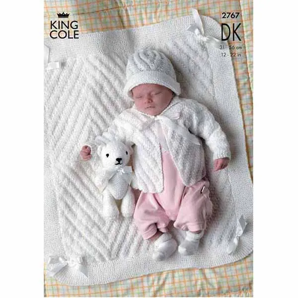 king-cole-patterns-2767-jacke-m-tze-decke-strickanleitung-dk image 1