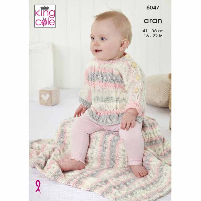 king-cole-6047-strickanleitung-top-cosy-love-aran image 1