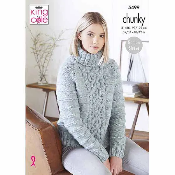 king-cole-patterns-5499-strickanleitung-pullover-poplar-chunky image 1