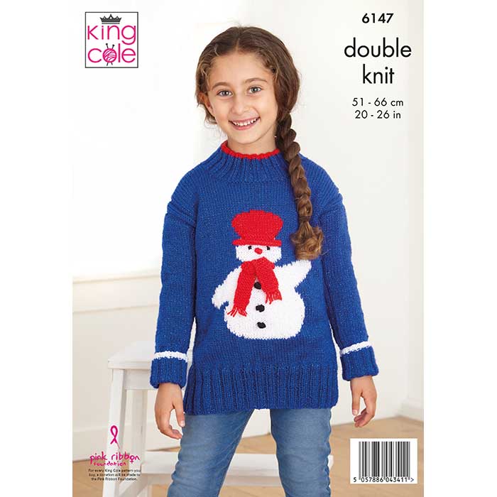 king-cole-patterns-6147-strickanleitung-schneemann-glitz-dk image 2