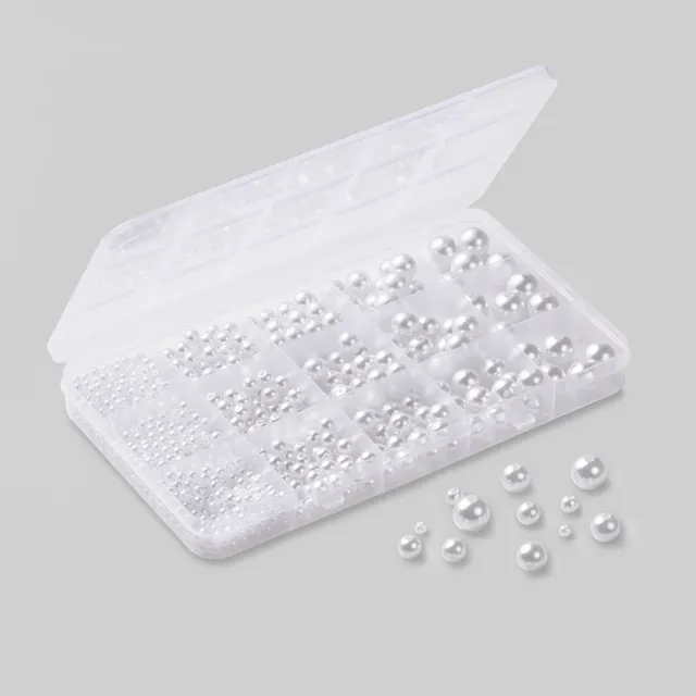 hobbii-zubeh-r-plastikperlen-box-wei-600-st-ck-4-12-mm image 1