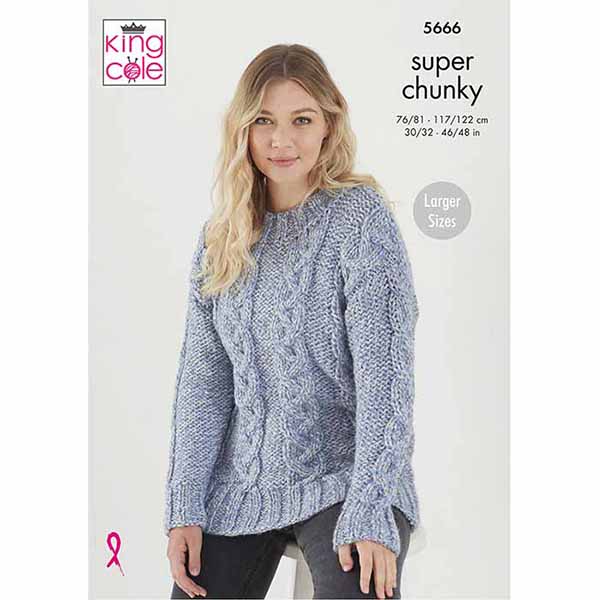 king-cole-5666-sweaters-strickanleitung-super-chunky image 1