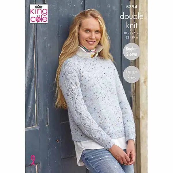 king-cole-5794-strickanleitung-pullover-homespun-dk image 1
