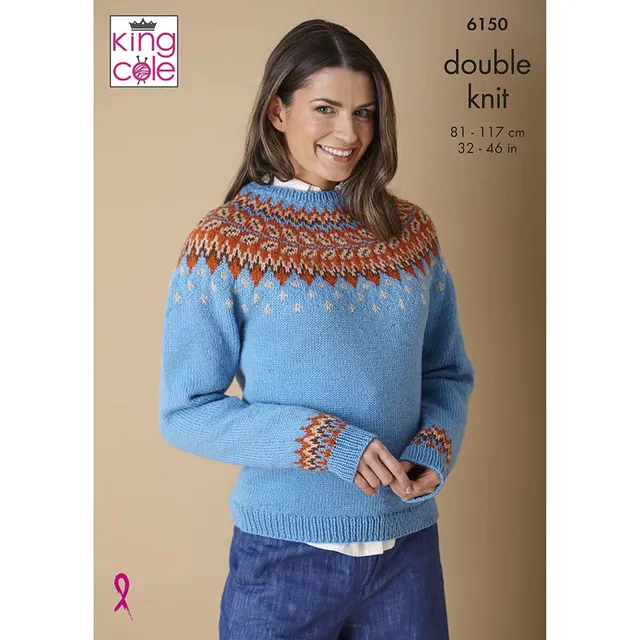 king-cole-6150-sweater-merino-blend-dk-strickanleitung image 1