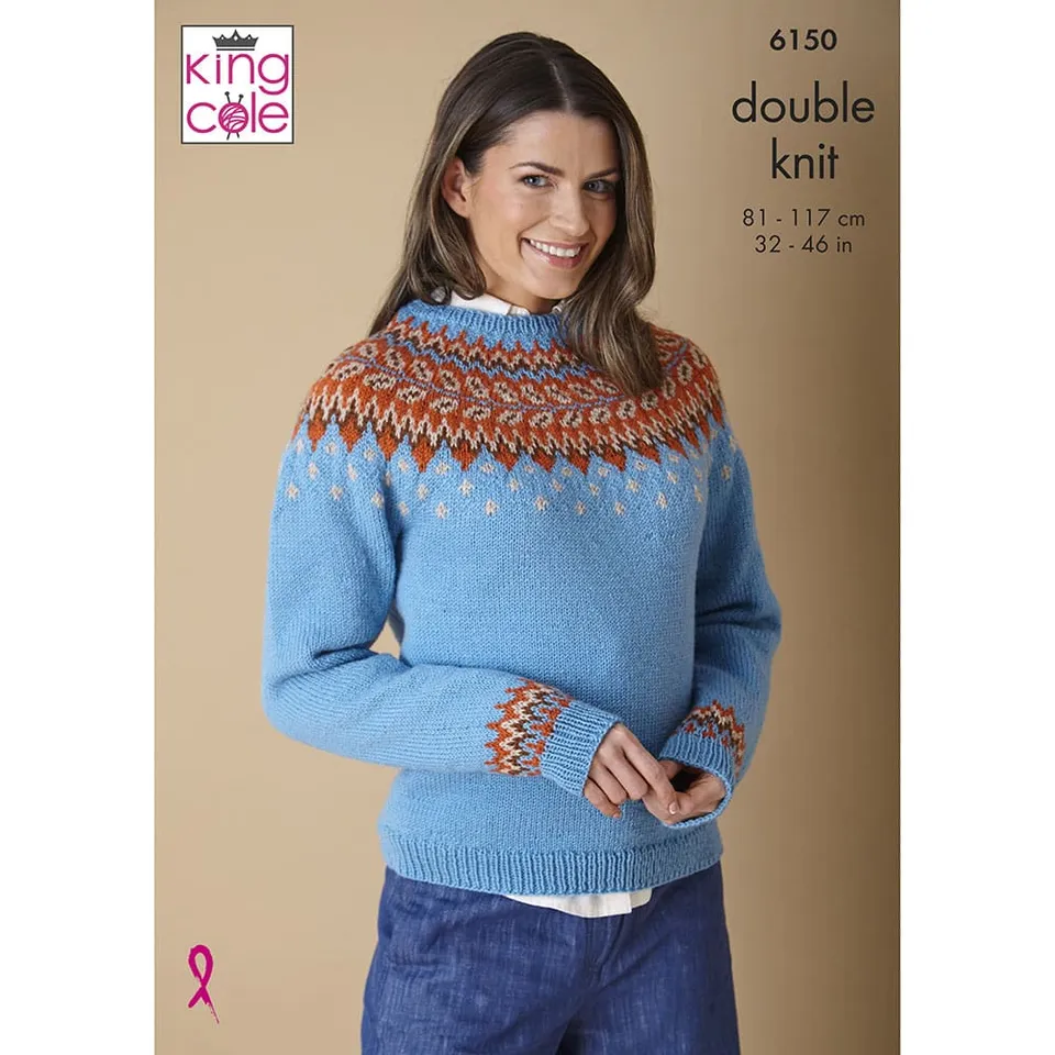 king-cole-6150-sweater-merino-blend-dk-strickanleitung image 1