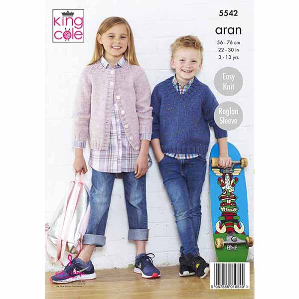 king-cole-5542-cardigans-strickanleitung-fashion-aran image 2