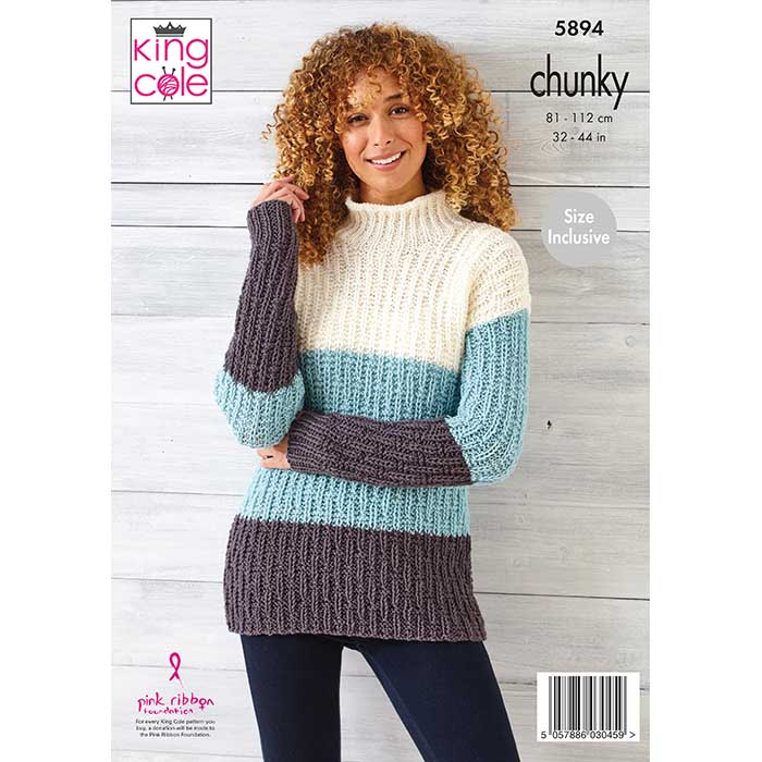 king-cole-patterns-5894-wildwood-chunky-pullover-strickanleitung image 2
