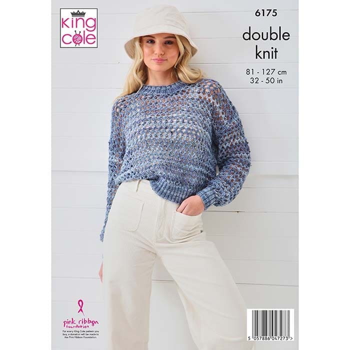 king-cole-6175-pullover-strickanleitung-homespun-prism-dk image 2