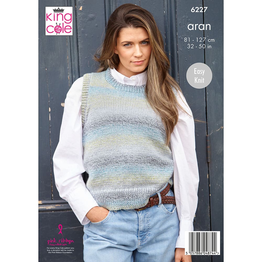 king-cole-6227-strickanleitung-cardigan-weste-crescendo-aran image 2