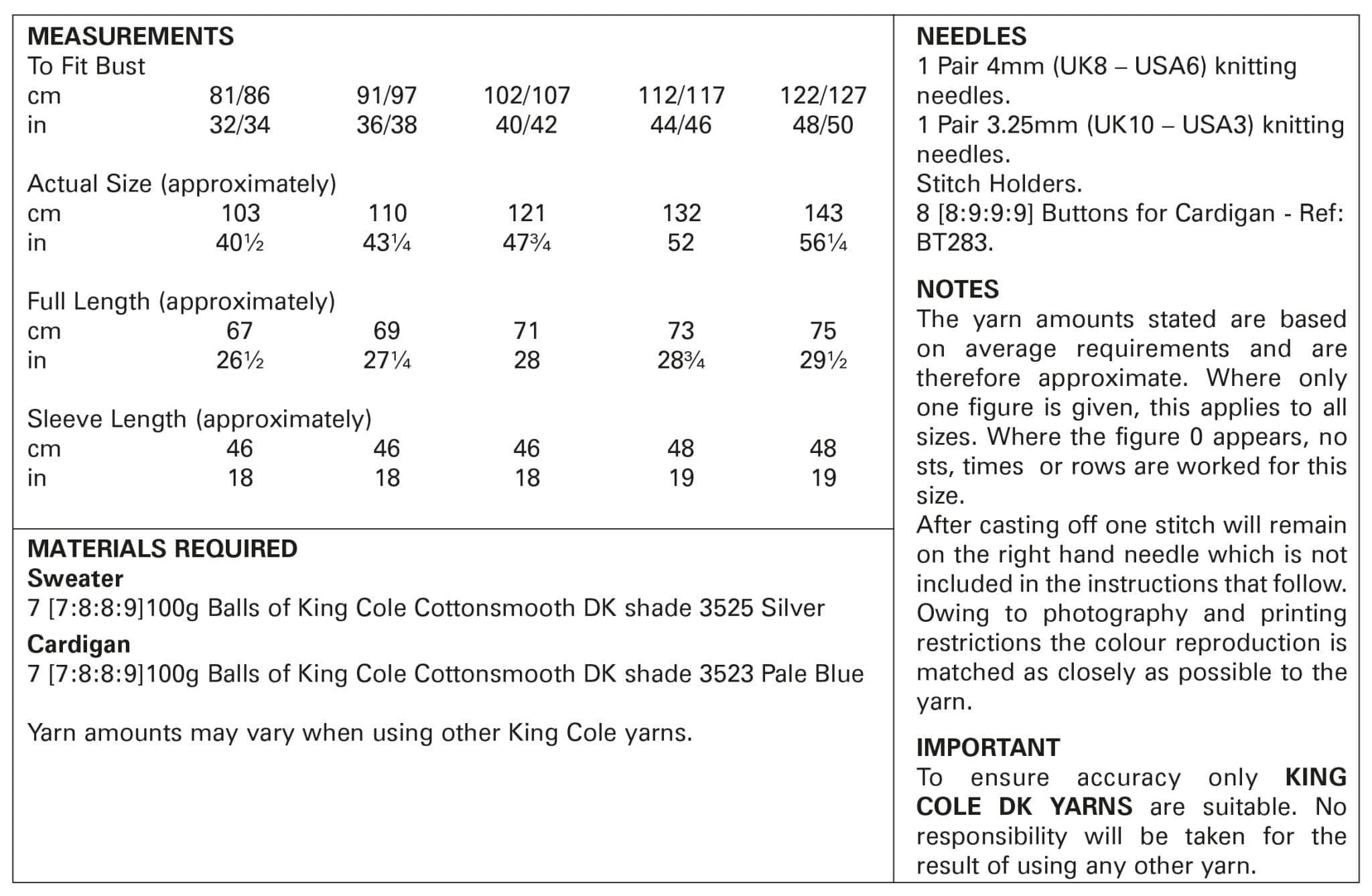 king-cole-5749-cardigan-sweater-strickanleitung-cottonsmooth-dk image 2