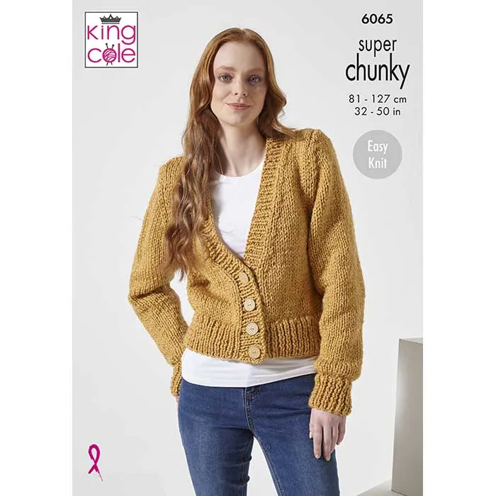 king-cole-6065-cardigan-weste-strickanleitung-celestial-chunky image 1