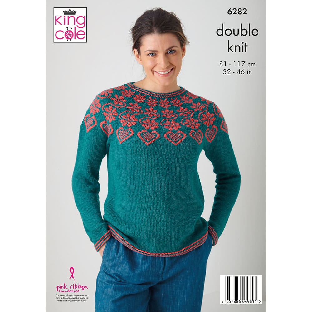 king-cole-6282-fairisle-pullover-strickanleitung-merino-dk image 2