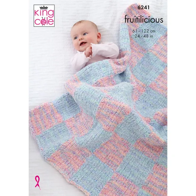 king-cole-6241-strickanleitung-decken-teddy-fruitilicious image 1