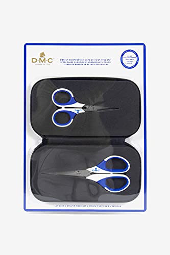 dmc-scheren-set-mit-etui-11-cm-15-cm-stahl-softgrip image 5