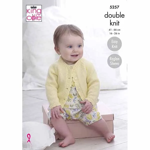 king-cole-5257-strickanleitung-baby-cardigans-big-value-baby-dk image 1