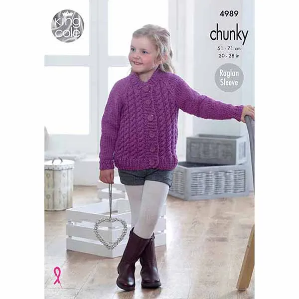 king-cole-patterns-4989-strickanleitung-pullover-cardigan-chunky image 1