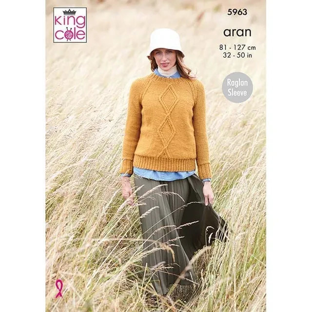 king-cole-5963-pullover-strickanleitung-wool-aran image 1