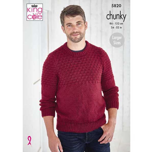 king-cole-5820-strickanleitung-pullover-big-value-chunky image 1