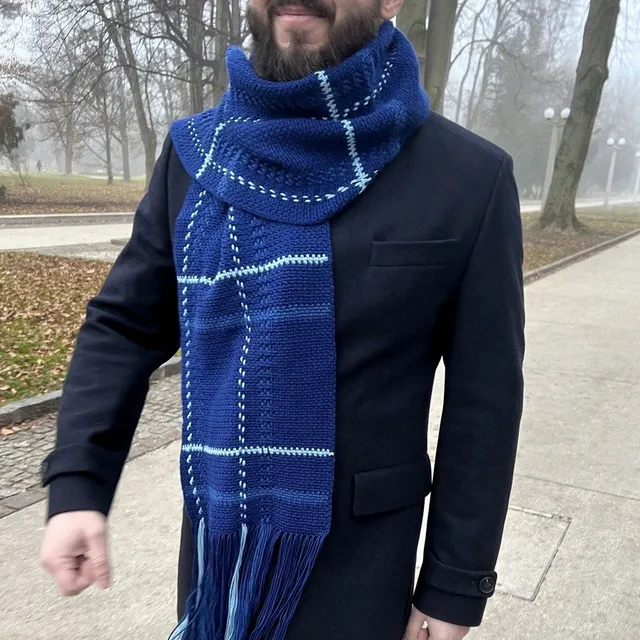 hobbii-highland-tartan-herrenschal-h-kelanleitung-karo-200-cm image 1