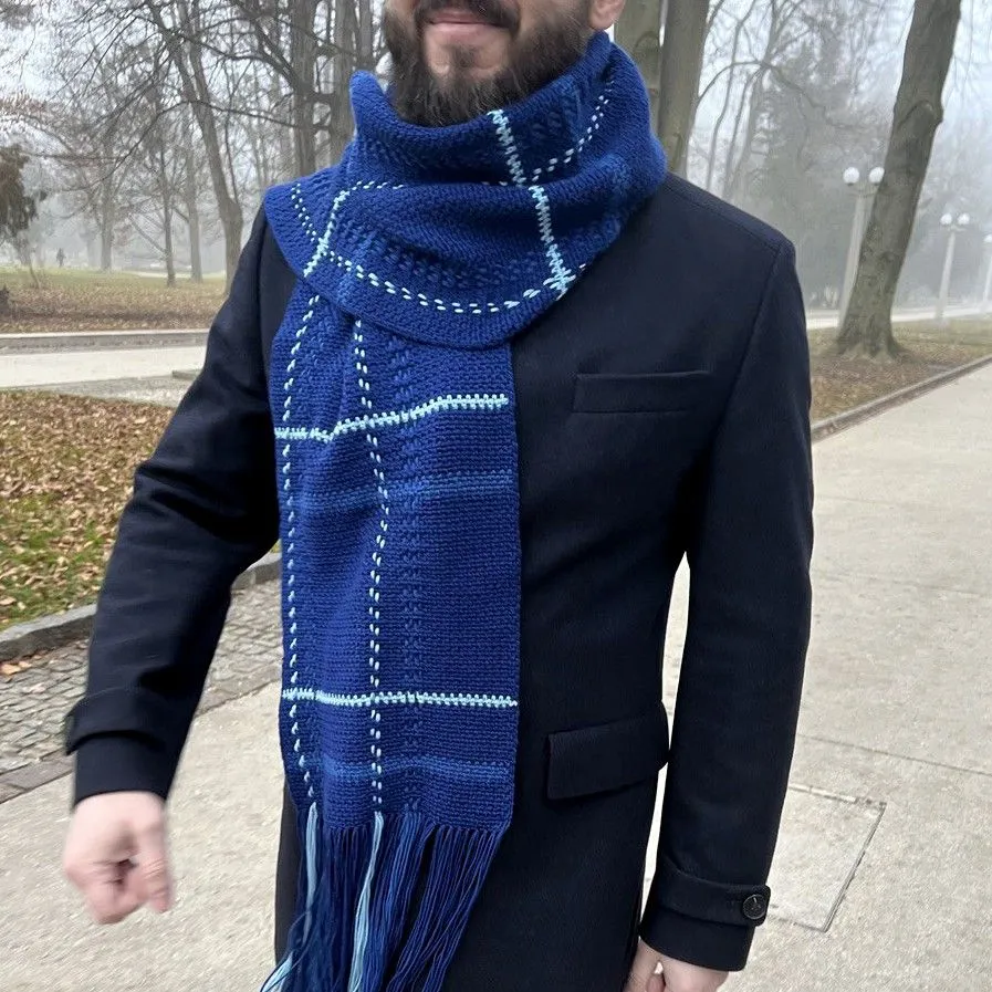 hobbii-highland-tartan-herrenschal-h-kelanleitung-karo-200-cm image 1