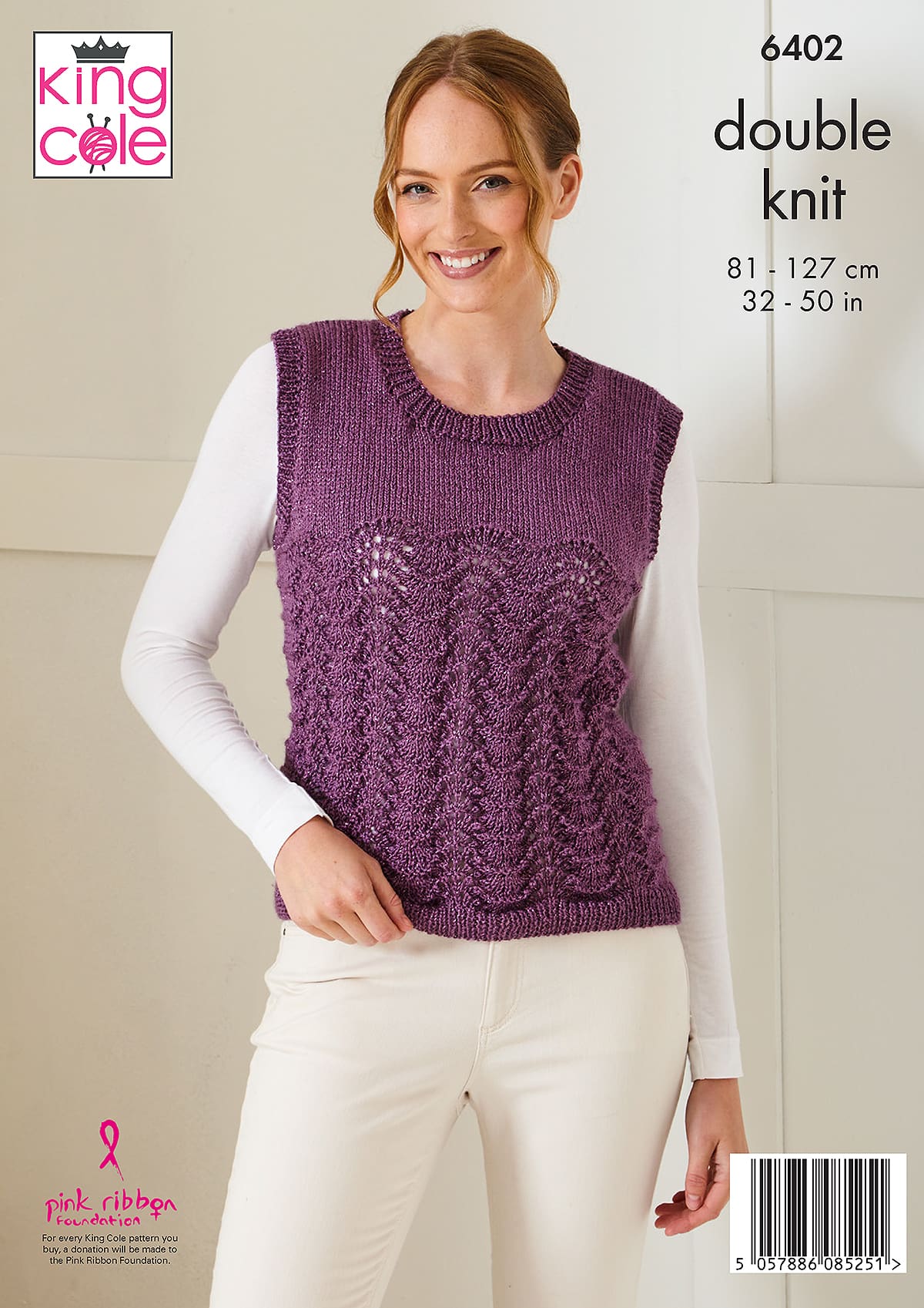 king-cole-patterns-6402-strickanleitung-pullover-slipover-glitz-dk image 2