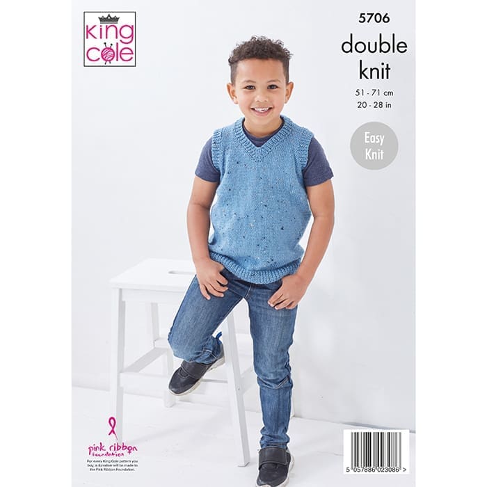 king-cole-patterns-5706-strickanleitung-pullover-slipover-tweed image 2