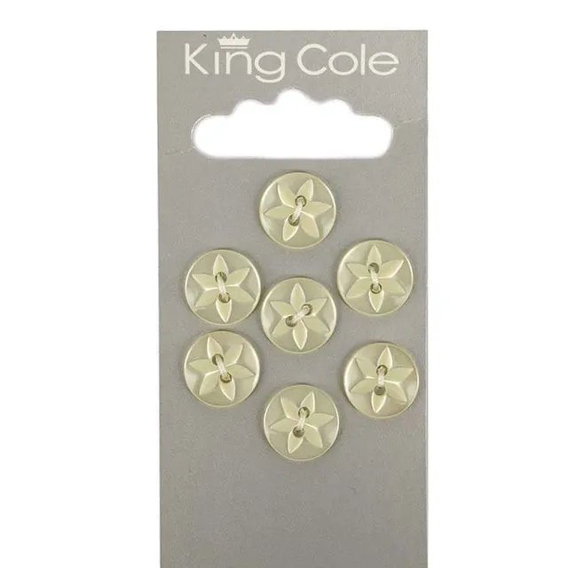 king-cole-haberdashery-blumenknopf-gelb-medium image 1