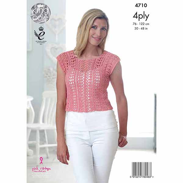king-cole-4710-h-kelanleitung-top-cardigan-giza-cotton image 2