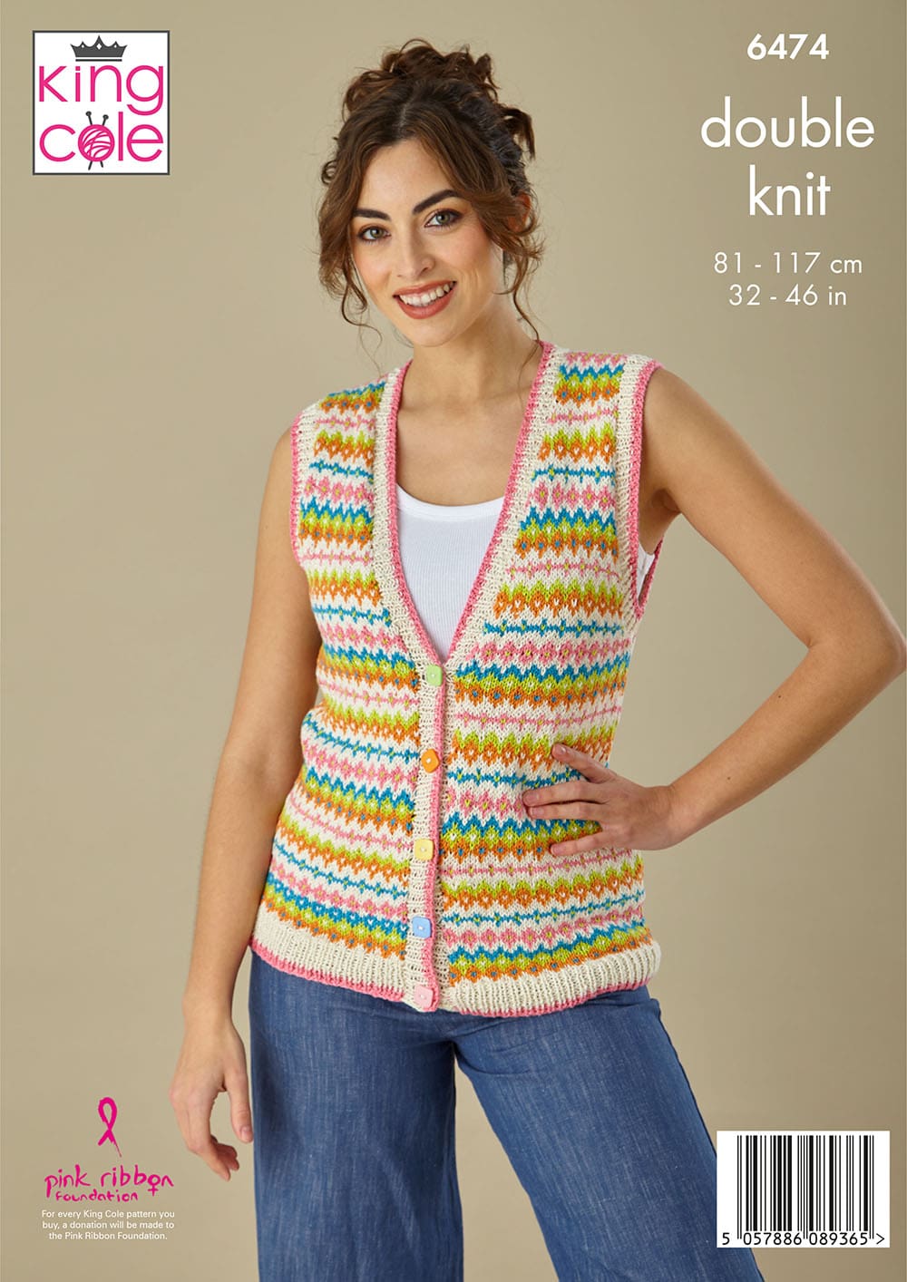 king-cole-6474-strickanleitung-top-weste-finesse-cotton-silk image 2