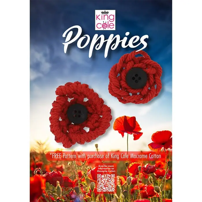 king-cole-patterns-macrame-poppies-makramee-anleitung-mohnblumen image 1