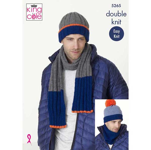 king-cole-5265-m-tze-schal-snood-strickanleitung-dk image 1