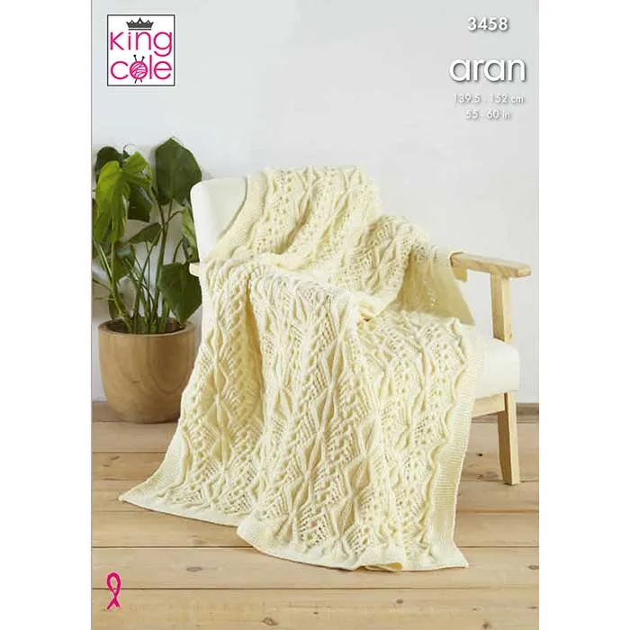 king-cole-patterns-3458-strickanleitung-decke-fashion-aran image 1