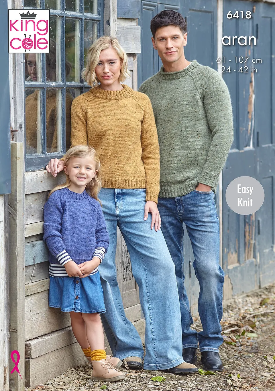 king-cole-6418-strickanleitung-familienpullover-homespun-aran image 1