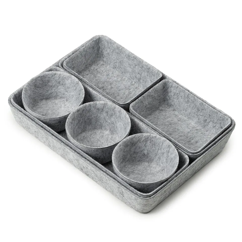 hobbii-organizer-aus-filz-aufbewahrung-dark-grey-8-teilig image 1