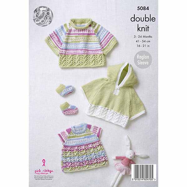 king-cole-5084-strickanleitung-baby-set-cherish-dk-cape-top image 2