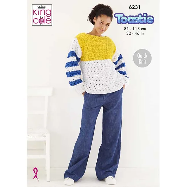 king-cole-patterns-6231-pullover-strickanleitung-toastie-wolle image 1