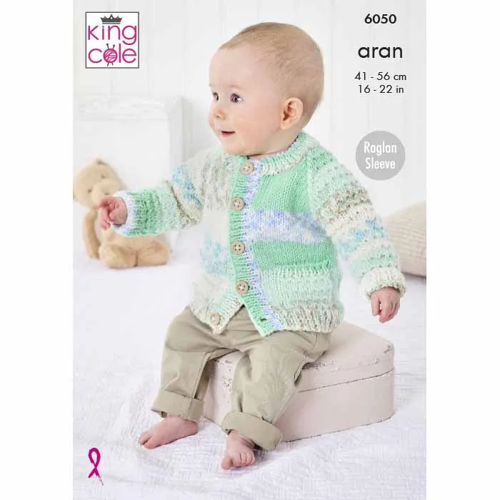 king-cole-patterns-6050-strickanleitung-sweater-jacke-m-tze-aran image 1