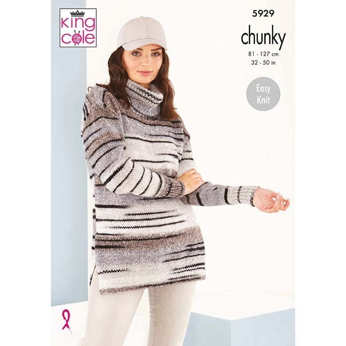 king-cole-5929-strickanleitung-pullover-chunky-safari image 1