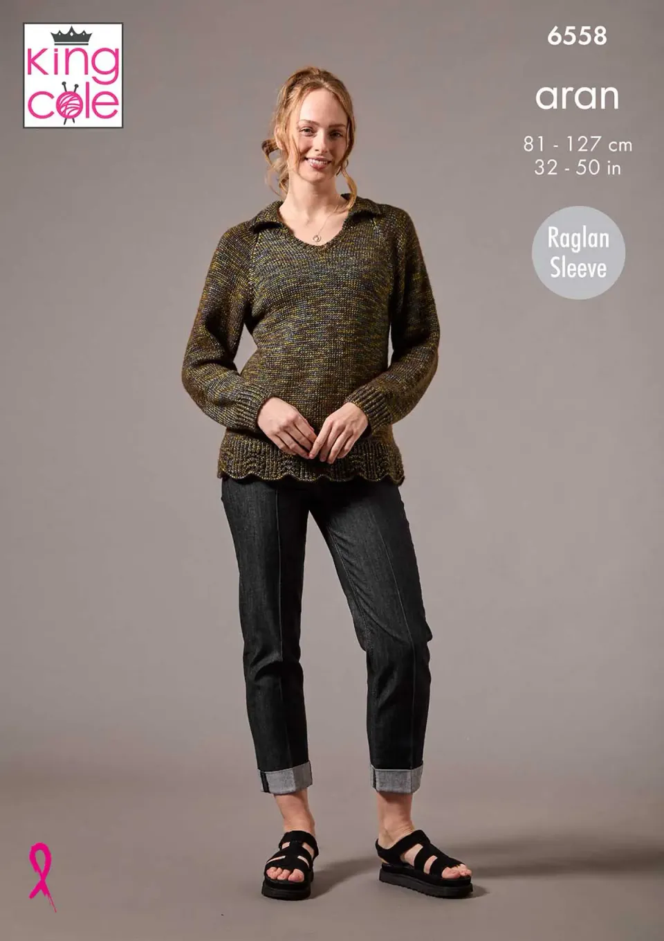 king-cole-6558-firefly-aran-pullover-strickanleitung image 1
