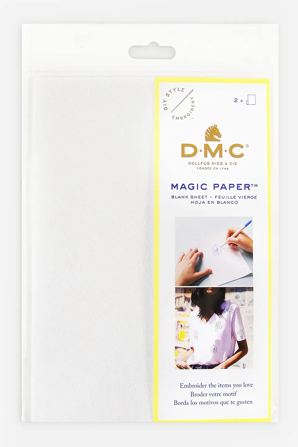 dmc-magic-paper-a5-stickfolie-2-blatt-wasserl-slich image 1