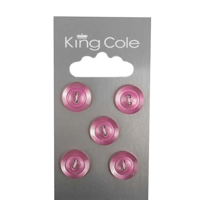 king-cole-haberdashery-rimmed-round-buttons-kn-pfe-pink-klein image 1