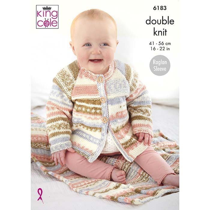 king-cole-patterns-6183-baby-set-strickanleitung-cherish-dk image 1
