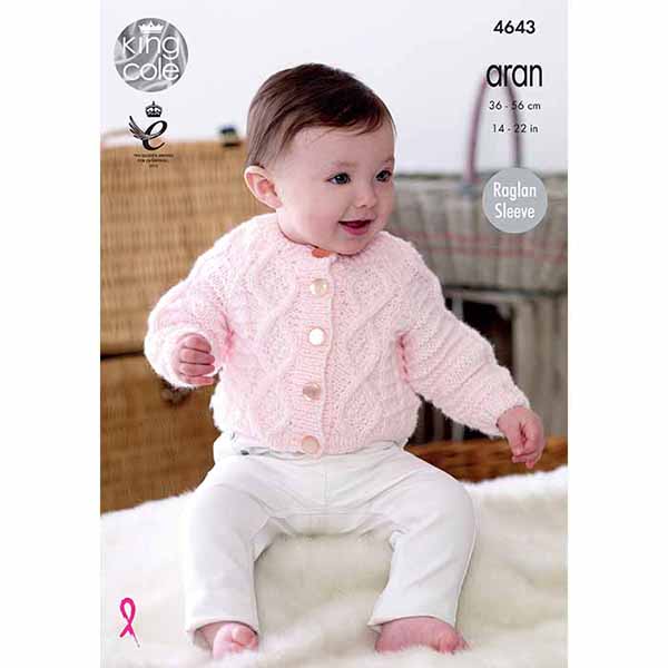 king-cole-4643-strickanleitung-cardigans-pullover-comfort-aran image 1