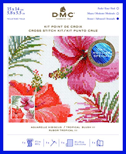 dmc-watercolor-hibiskus-kreuzstich-set-rosa-orange image 4