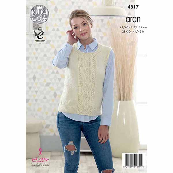 king-cole-patterns-4817-strickanleitung-pullover-aran image 2
