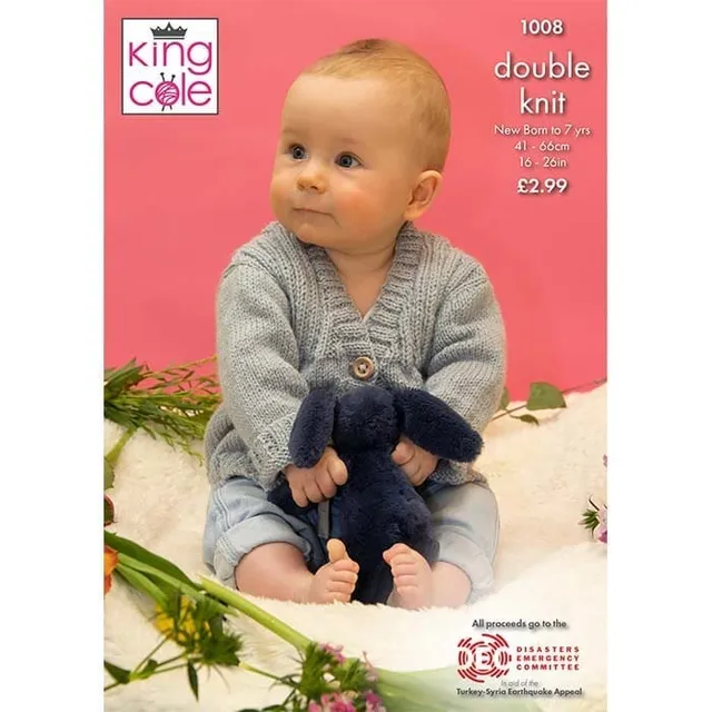 king-cole-patterns-strickanleitung-1008-baby-dk-passe-cardigan image 1
