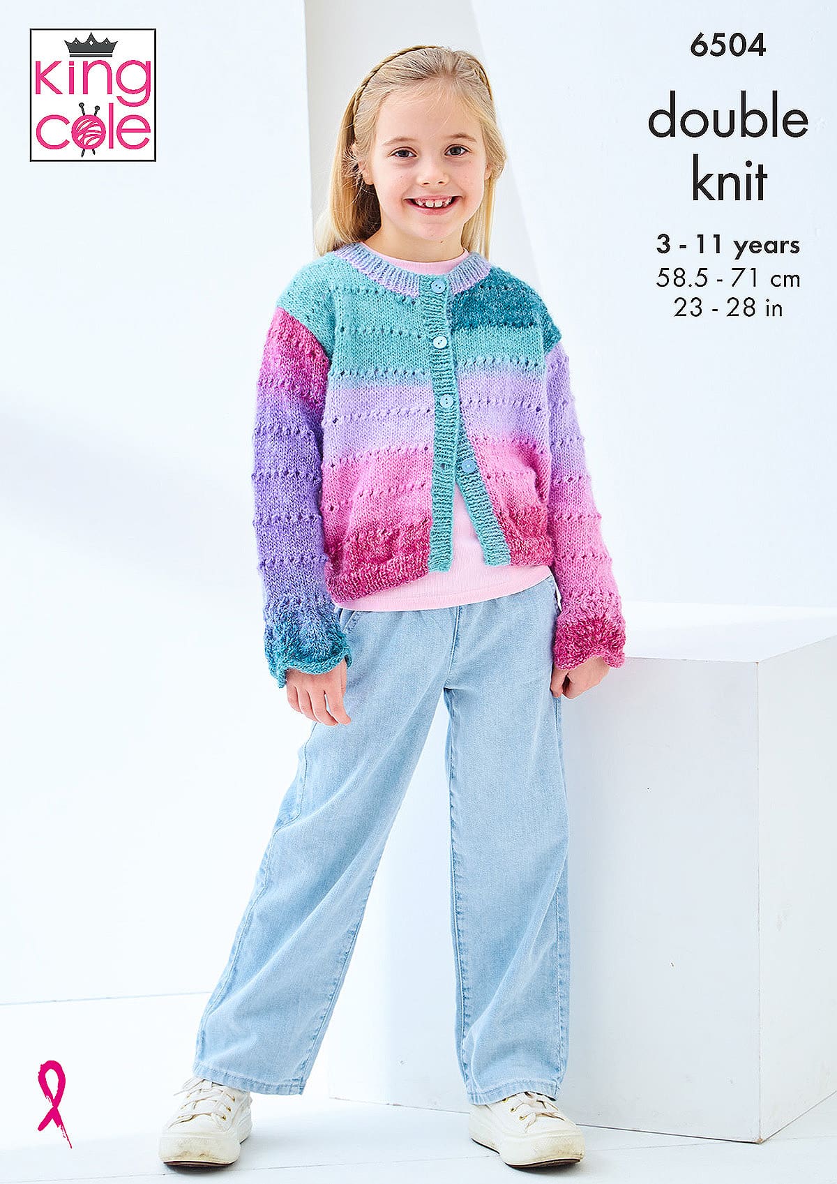 king-cole-patterns-6504-strickanleitung-cardigan-weste-curiosity-dk image 1