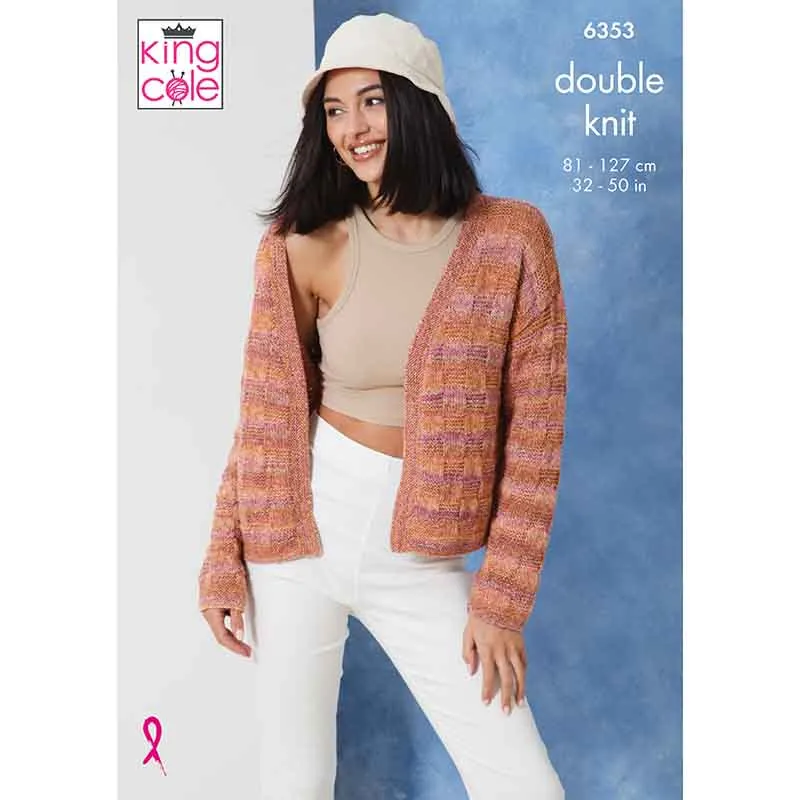 king-cole-patterns-6353-cardigan-strickanleitung-jamboree-dk image 1
